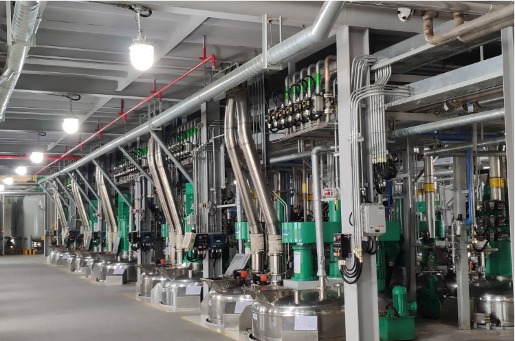 電池隔膜原材料涂料自動稱重配料系統(tǒng)